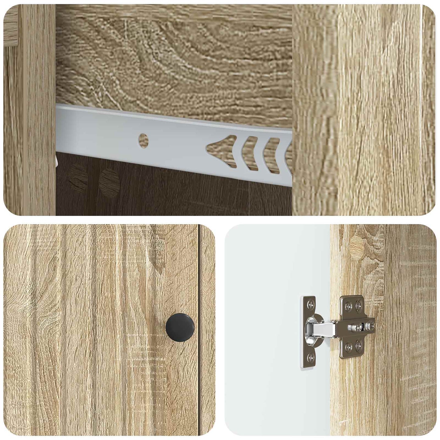 vidaXL Πλαϊνό γραφείο Sonoma Δρυς 66 x 34,5 x 90 εκ Επεξεργασμένο Ξύλο