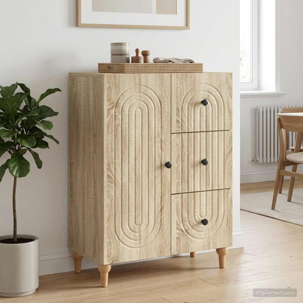 vidaXL Πλαϊνό γραφείο Sonoma Δρυς 66 x 34,5 x 90 εκ Επεξεργασμένο Ξύλο