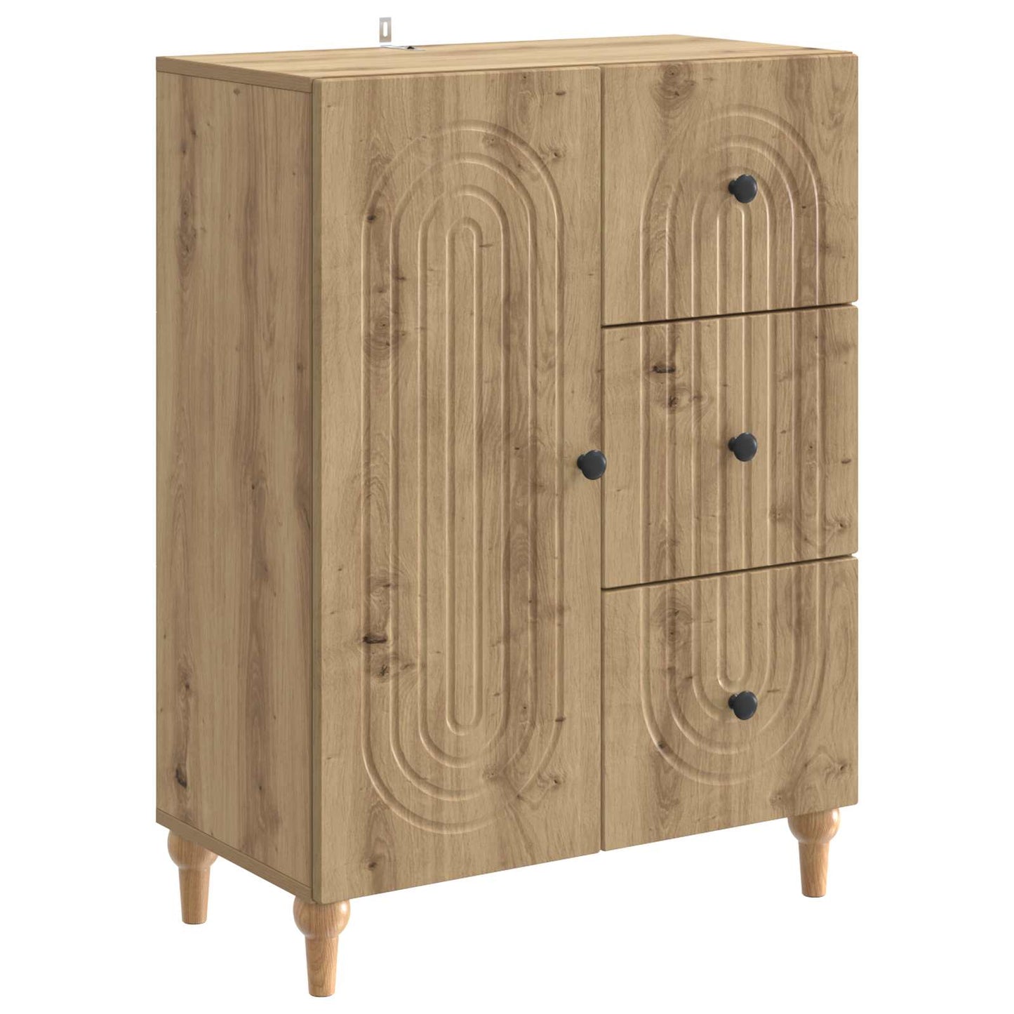 vidaXL Πλαϊνό γραφείο Artisan Δρυς 66 x 34,5 x 90 εκ