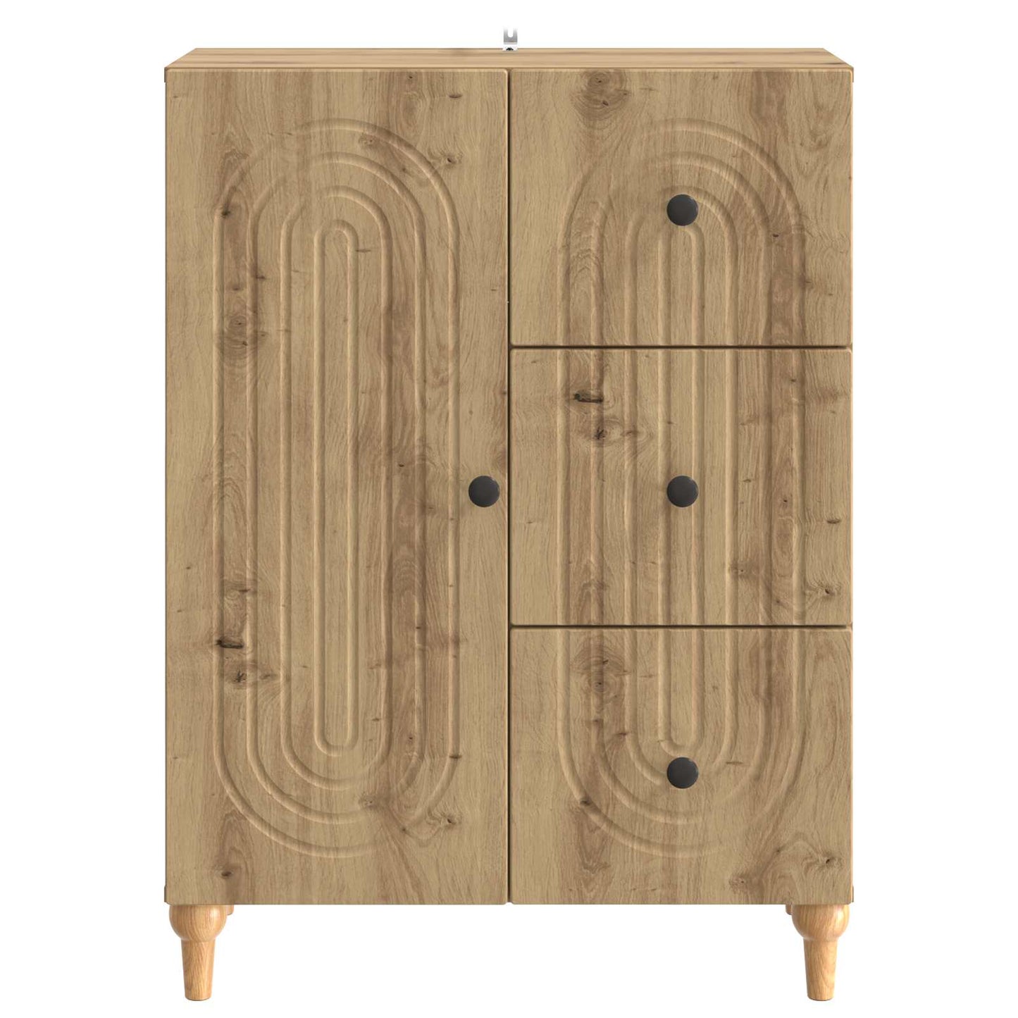 vidaXL Πλαϊνό γραφείο Artisan Δρυς 66 x 34,5 x 90 εκ