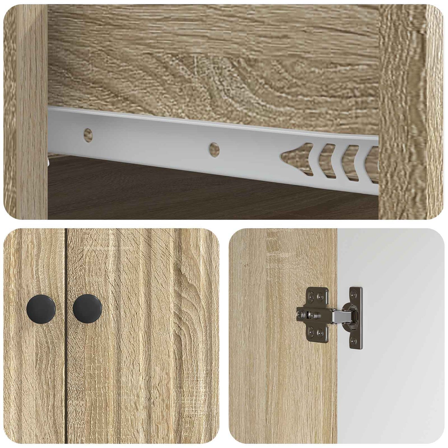vidaXL Πλαϊνό γραφείο Sonoma Δρυς 66 x 34,5 x 90 εκ Επεξεργασμένο Ξύλο
