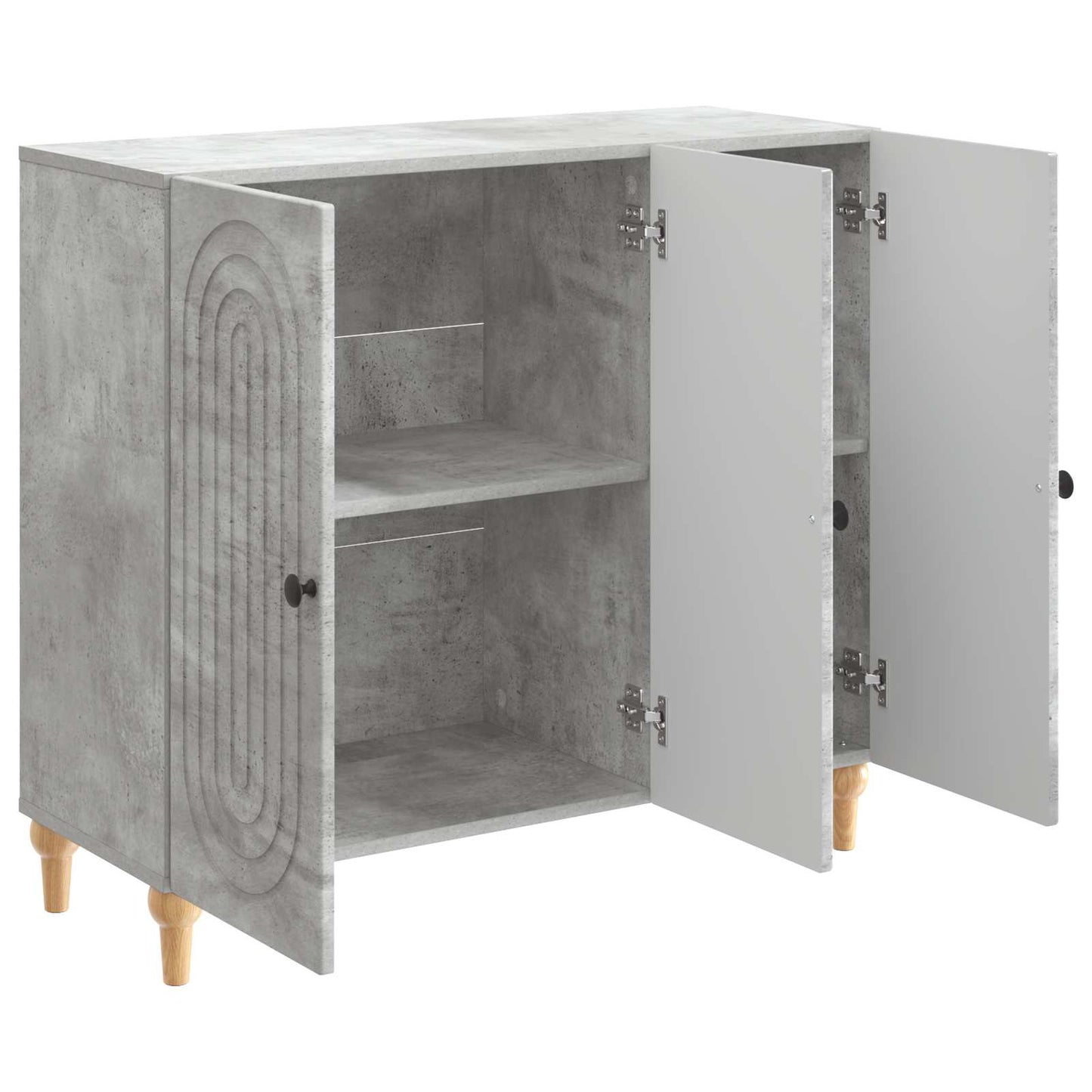 vidaXL Πλαϊνό γραφείο Γκρι Σκυροδέματος 89 x 34,5 x 80 εκ
