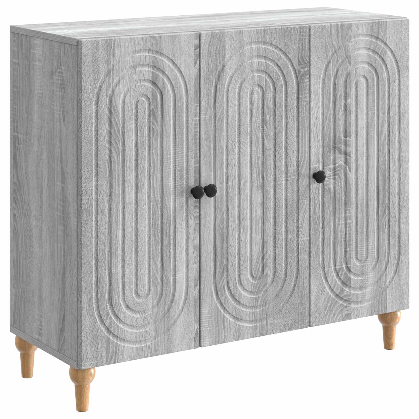 vidaXL Πλαϊνό γραφείο Γκρι Sonoma 89 x 34,5 x 80 εκ Επεξεργασμένο Ξύλο