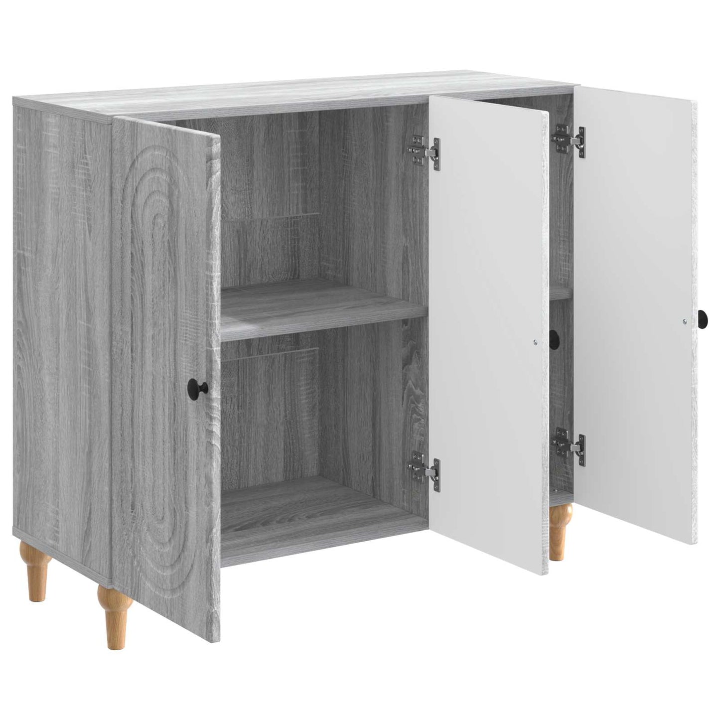 vidaXL Πλαϊνό γραφείο Γκρι Sonoma 89 x 34,5 x 80 εκ Επεξεργασμένο Ξύλο