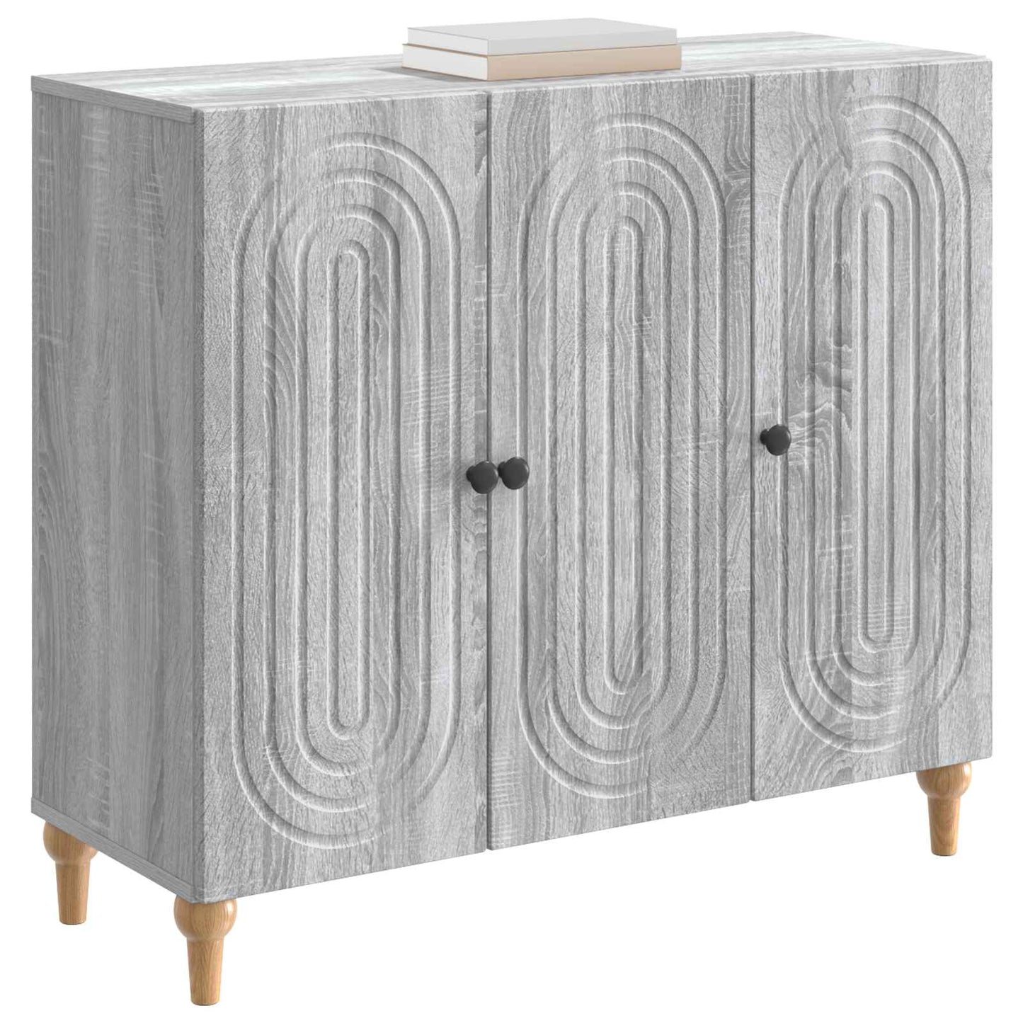 vidaXL Πλαϊνό γραφείο Γκρι Sonoma 89 x 34,5 x 80 εκ Επεξεργασμένο Ξύλο