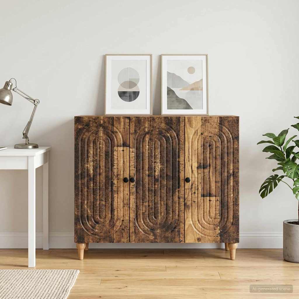 vidaXL Πλαϊνό γραφείο Παλαιωμένο ξύλο 89 x 34,5 x 80 εκ