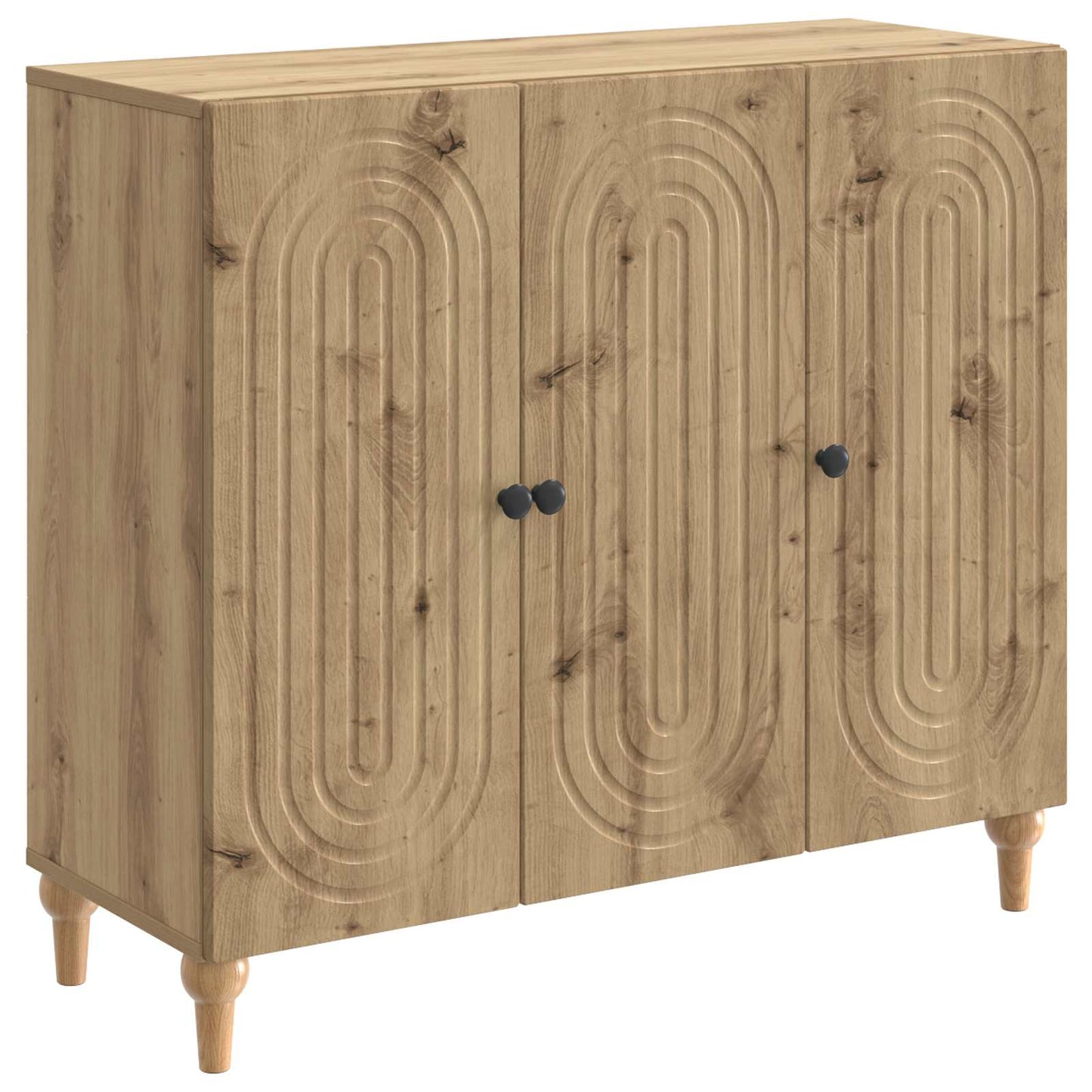 vidaXL Πλαϊνό γραφείο Artisan Δρυς 89 x 34,5 x 80 εκ