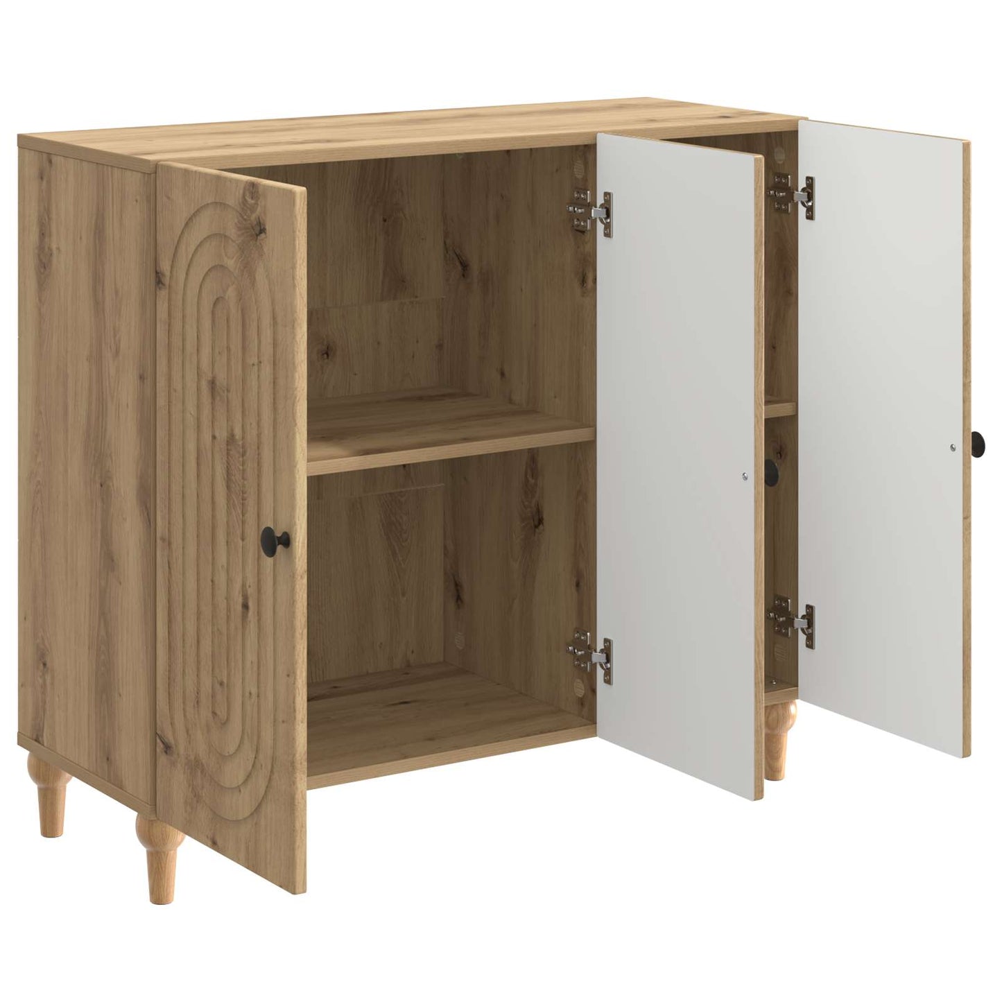 vidaXL Πλαϊνό γραφείο Artisan Δρυς 89 x 34,5 x 80 εκ