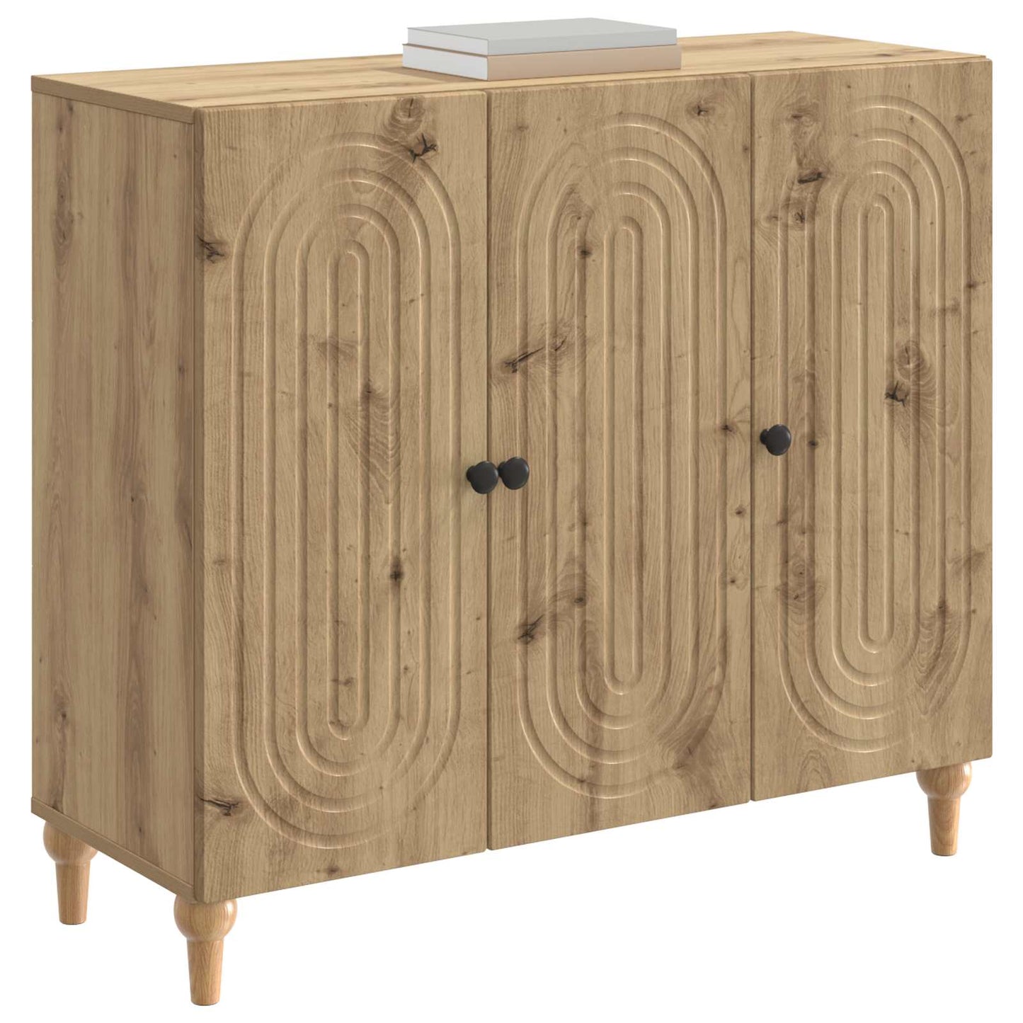 vidaXL Πλαϊνό γραφείο Artisan Δρυς 89 x 34,5 x 80 εκ