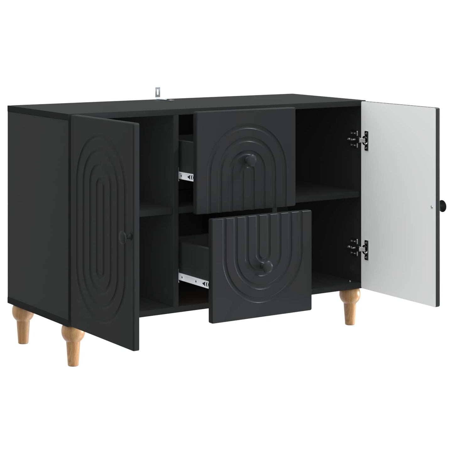 vidaXL Ντουλάπι TV Μαύρο 89 x 34,5 x 60 εκ. Επεξεργασμένο Ξύλο