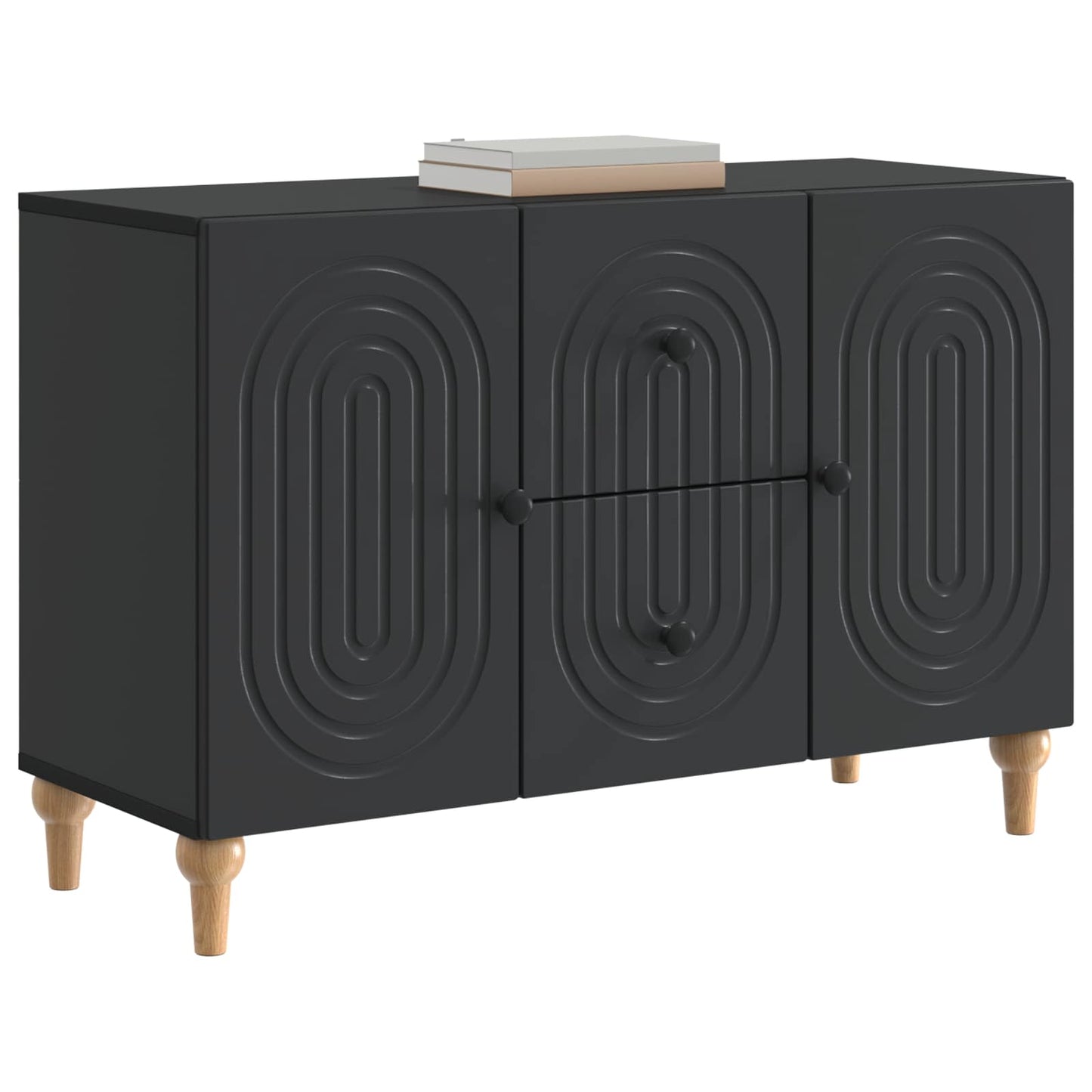 vidaXL Ντουλάπι TV Μαύρο 89 x 34,5 x 60 εκ. Επεξεργασμένο Ξύλο