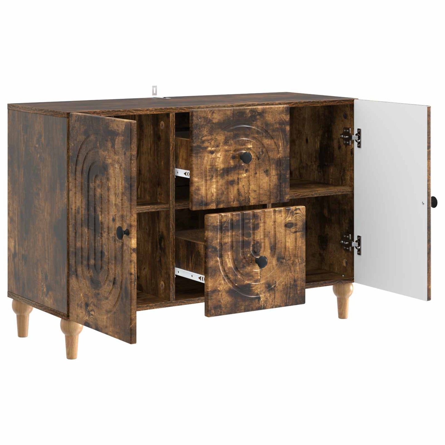 vidaXL Ντουλάπι TV Καπνισμένο Ξύλο Δρυός 89 x 34,5 x 60 εκ.