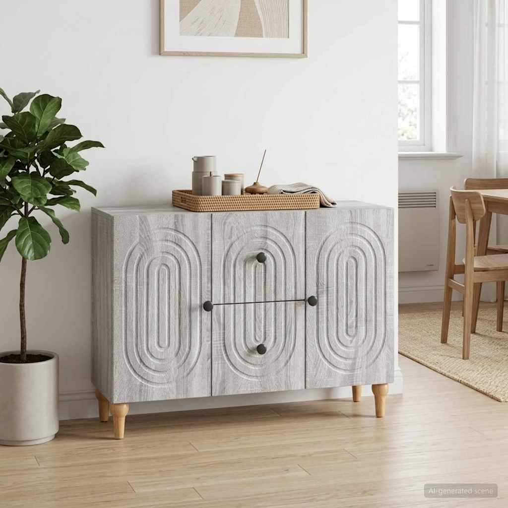 vidaXL Ντουλάπι TV Γκρι Sonoma 89 x 34,5 x 60 εκ. Επεξεργασμένο Ξύλο