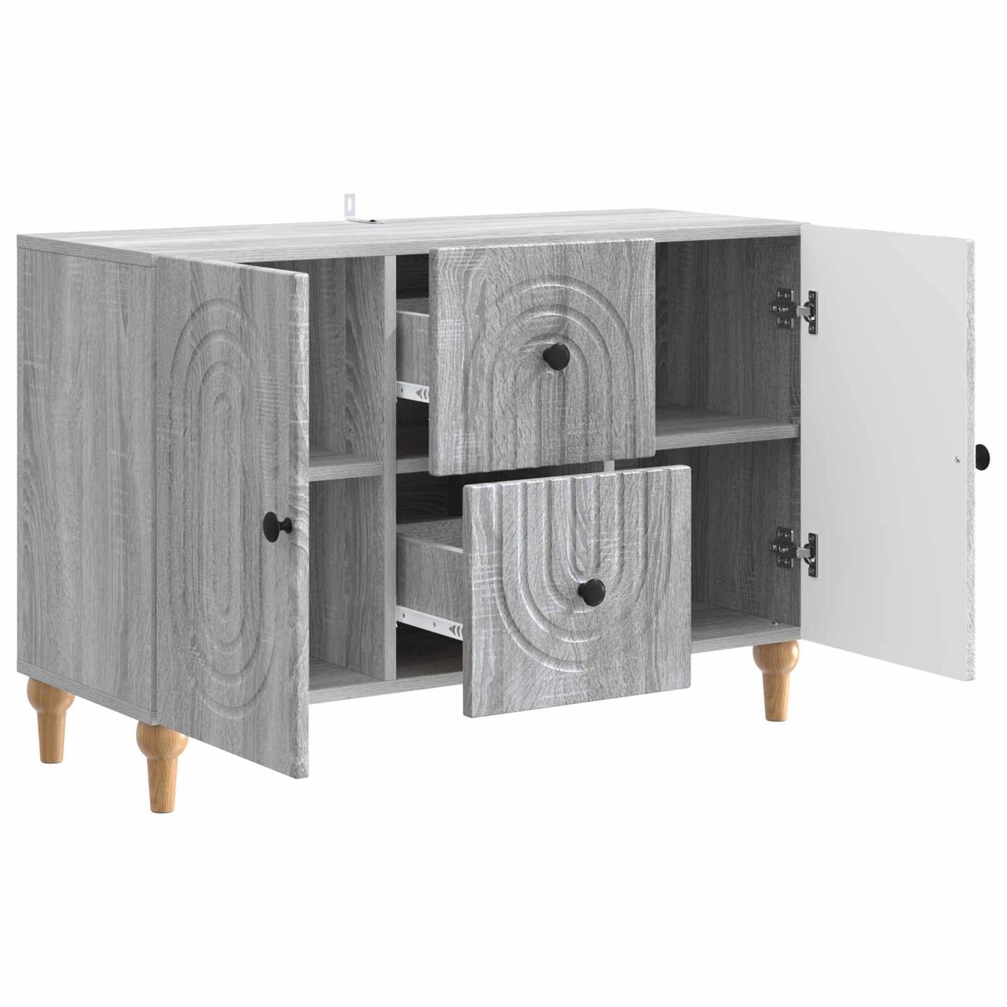 vidaXL Ντουλάπι TV Γκρι Sonoma 89 x 34,5 x 60 εκ. Επεξεργασμένο Ξύλο