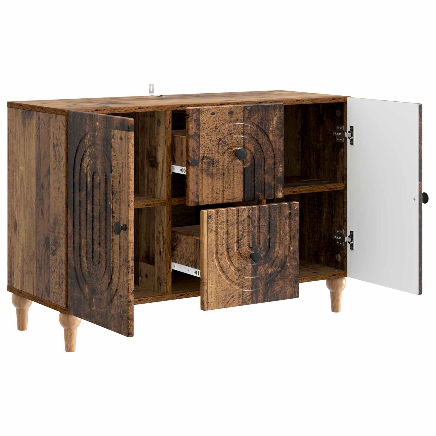 vidaXL Ντουλάπι TV με συρτάρι Παλαιωμένο ξύλο 89 x 34,5 x 60 εκ.