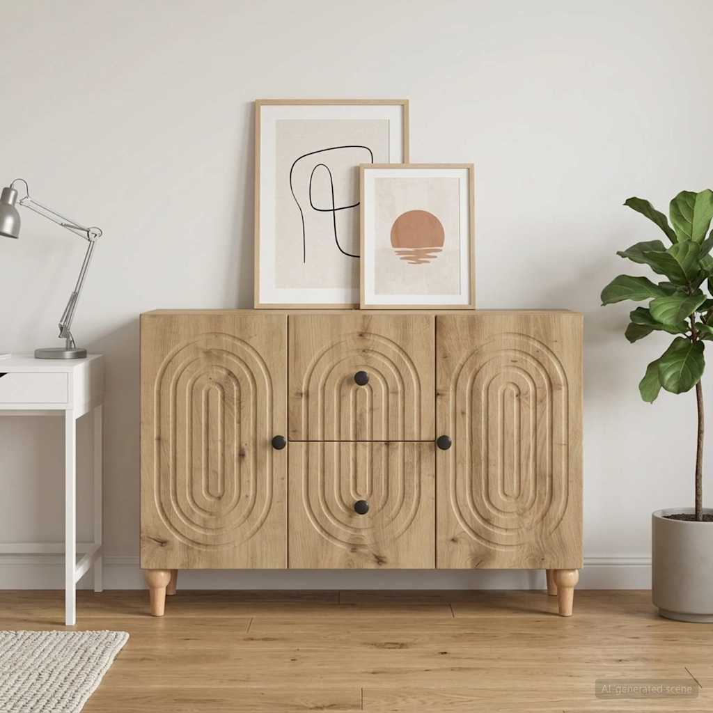 vidaXL Ντουλάπι TV Artisan Δρυς 89 x 34,5 x 60 εκ. Επεξεργασμένο Ξύλο