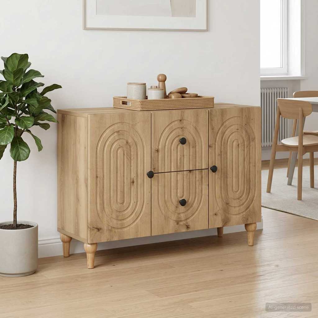 vidaXL Ντουλάπι TV Artisan Δρυς 89 x 34,5 x 60 εκ. Επεξεργασμένο Ξύλο