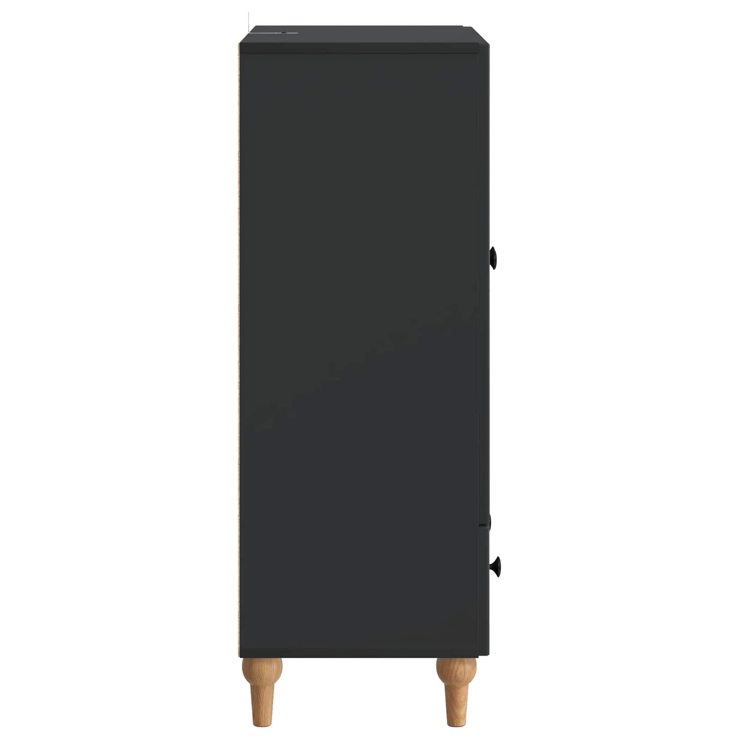 vidaXL Πλαϊνό γραφείο Μαύρο 66 x 34,5 x 95 εκ. Επεξεργασμένο Ξύλο