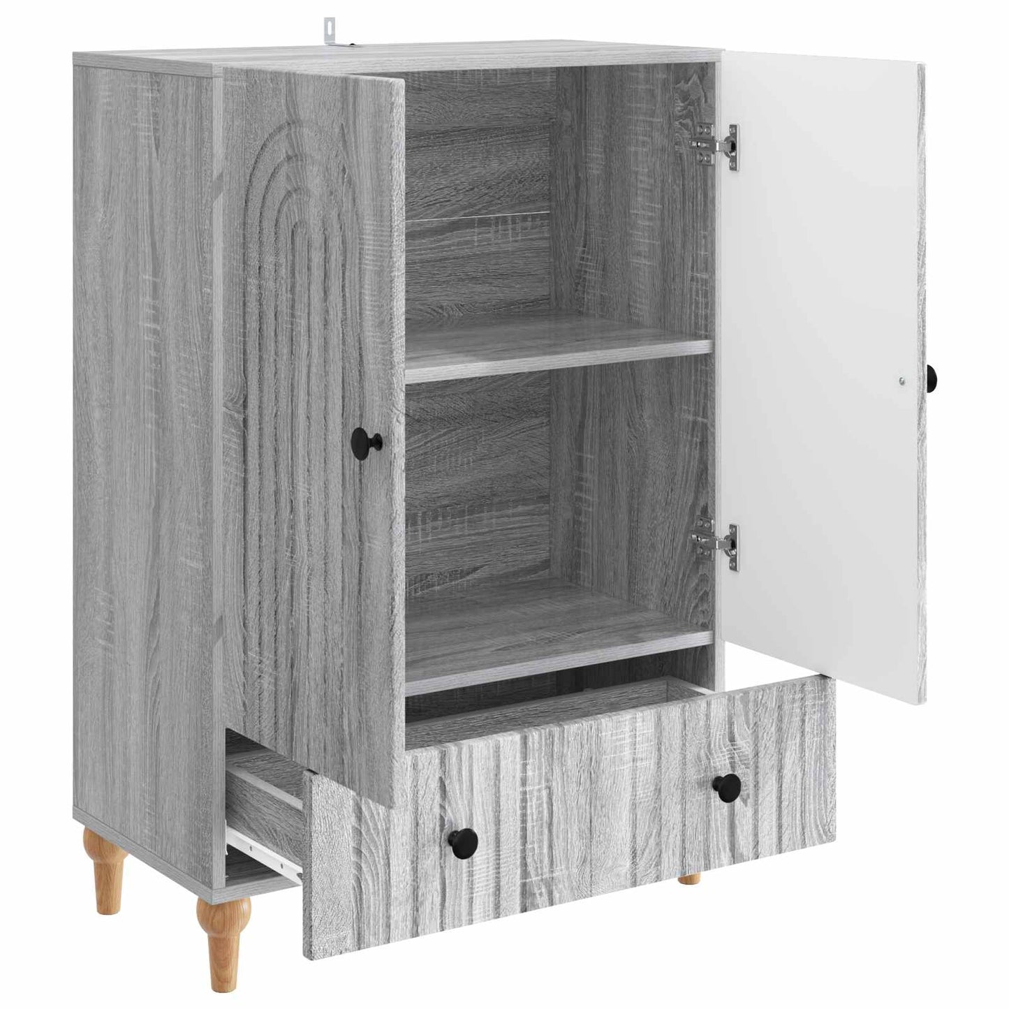 vidaXL Πλαϊνό γραφείο με συρτάρι Γκρι Sonoma 66 x 34,5 x 95 εκ.