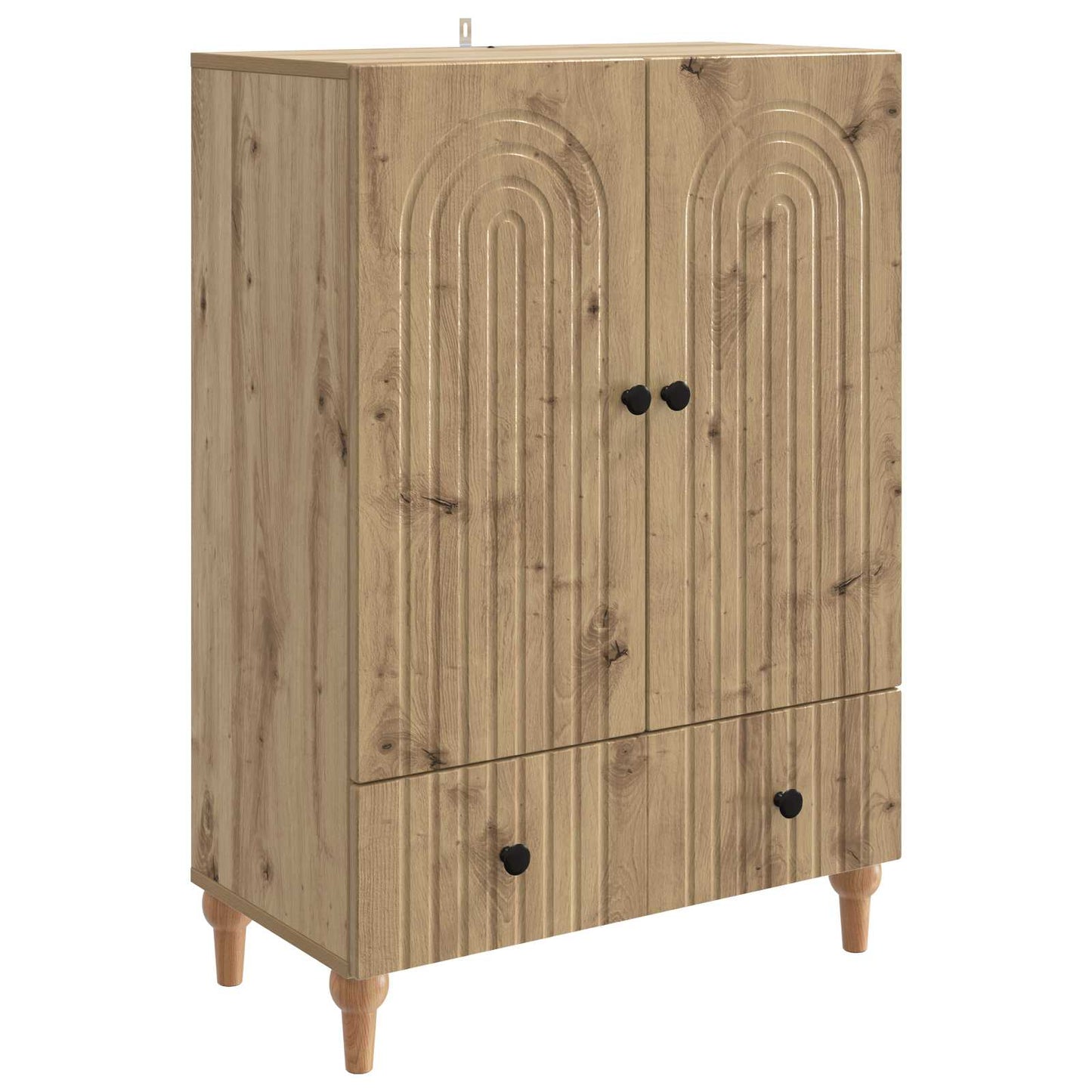 vidaXL Πλαϊνό γραφείο Artisan Δρυς 66 x 34,5 x 95 εκ.