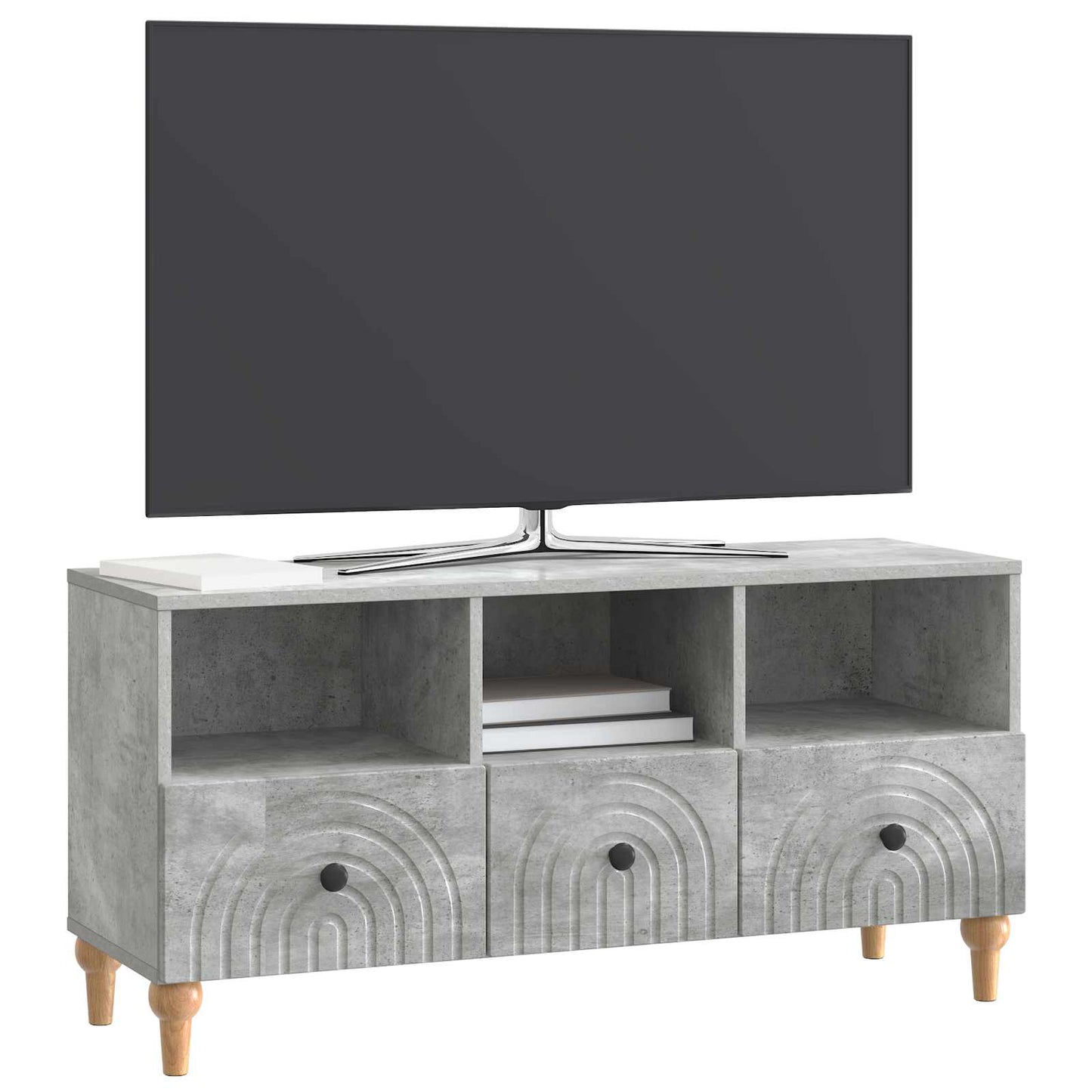 vidaXL Ντουλάπι TV Σκυρόχρωμο Γκρι 102 x 34,5 x 50 εκ.