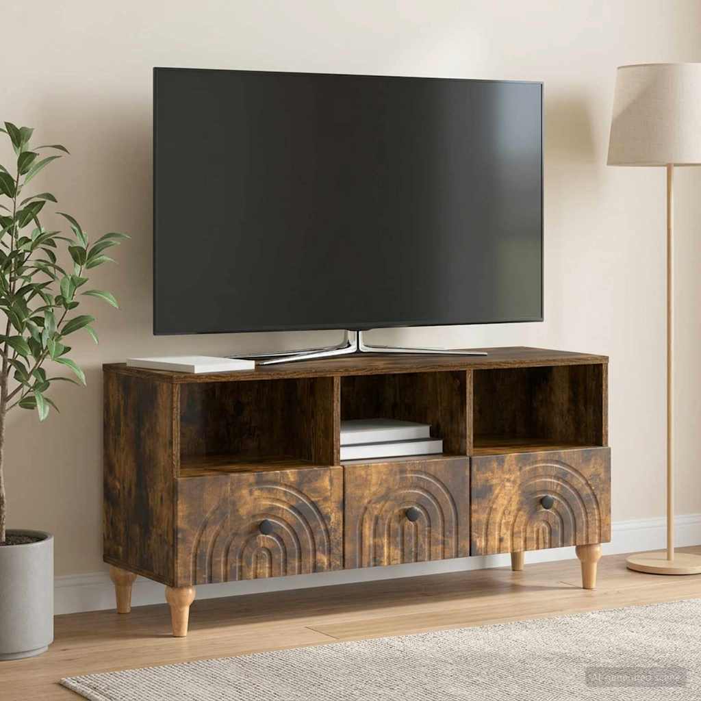 vidaXL Ντουλάπι TV Καπνιστή Δρυς 102 x 34,5 x 50 εκ.