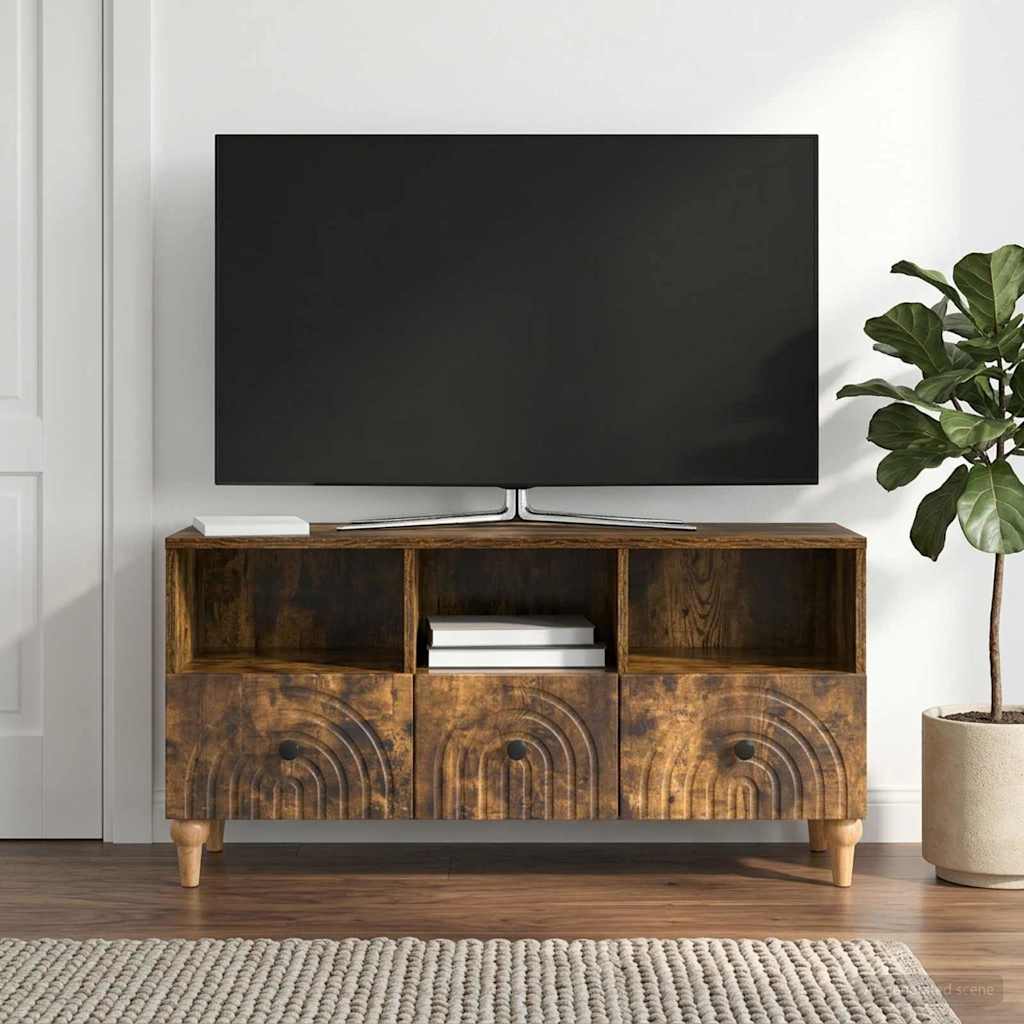 vidaXL Ντουλάπι TV Καπνιστή Δρυς 102 x 34,5 x 50 εκ.