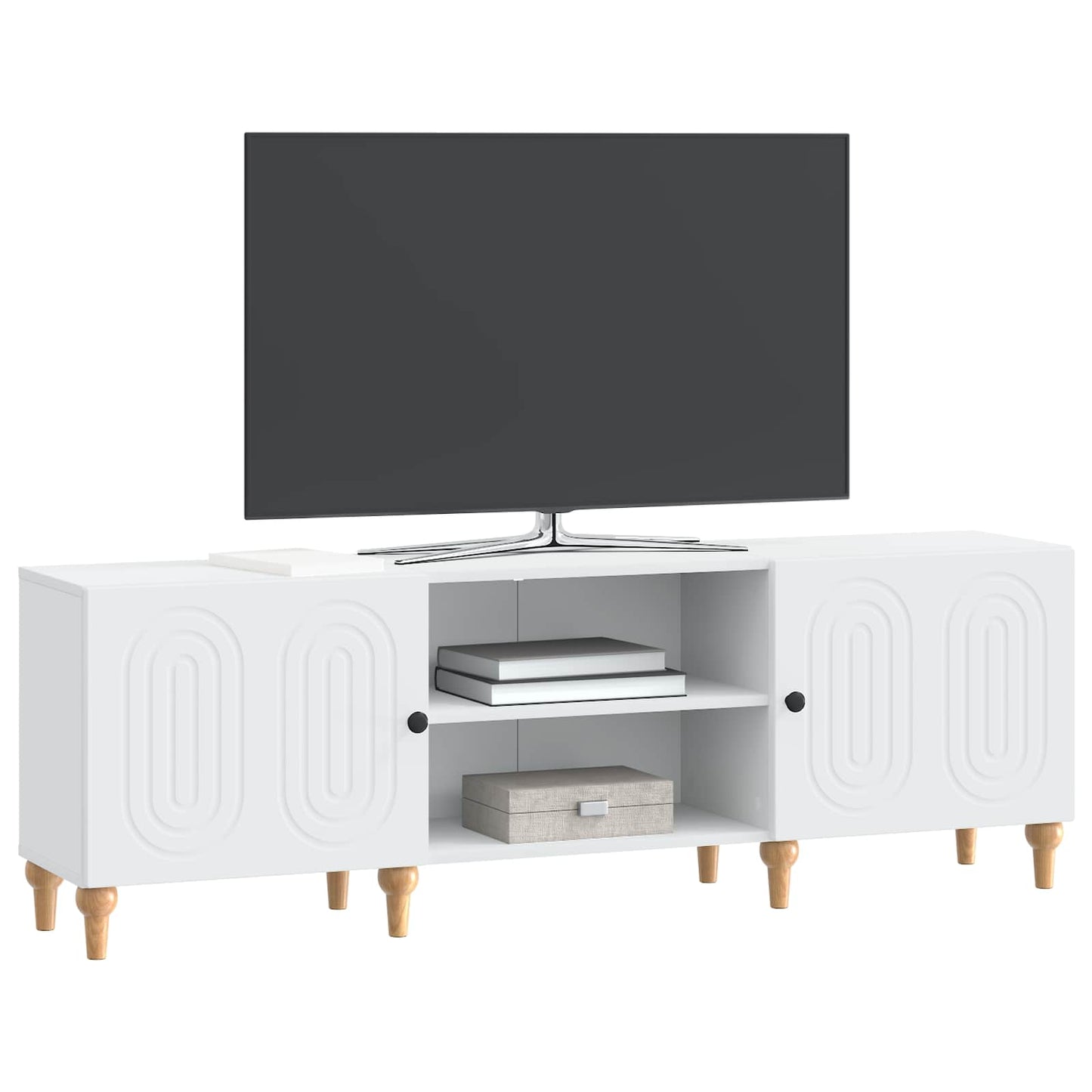 vidaXL Ντουλάπι TV Λευκό 150 x 31 x 50 εκ. Επεξεργασμένο Ξύλο