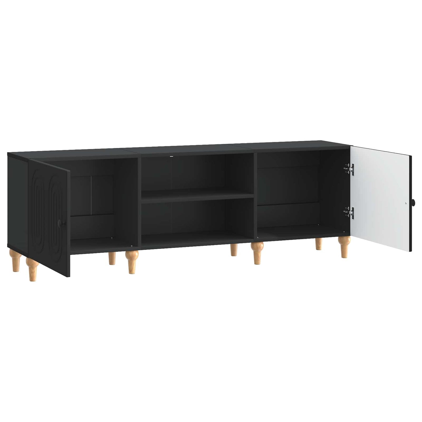 vidaXL Ντουλάπι TV Μαύρο 150 x 31 x 50 εκ. Επεξεργασμένο Ξύλο