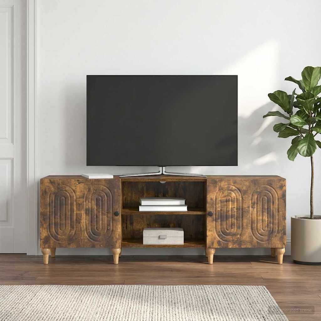vidaXL Ντουλάπι TV Καπνισμένο Ξύλο Δρυός 150 x 31 x 50 εκ.