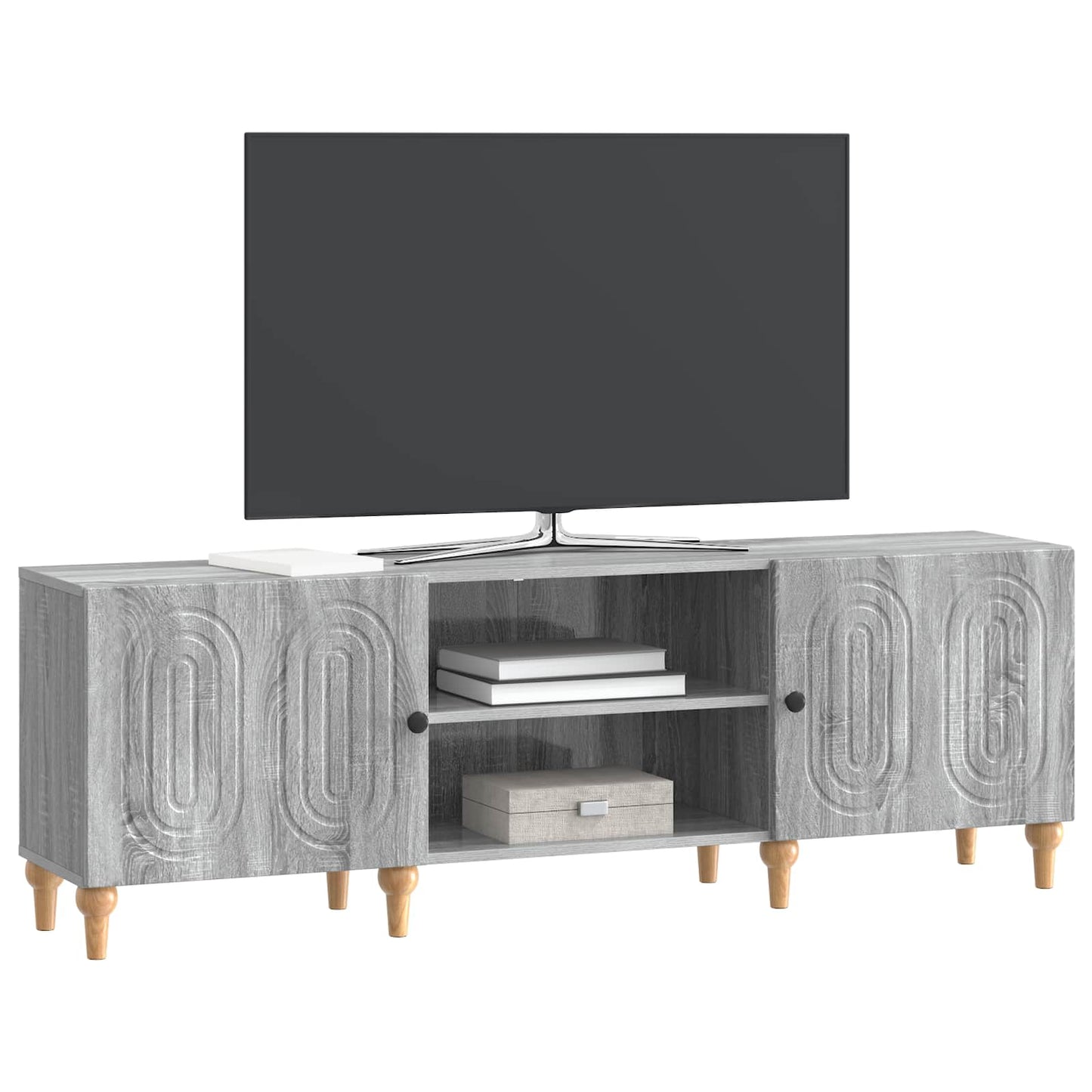 vidaXL Ντουλάπι TV Γκρι Sonoma 150 x 31 x 50 εκ. Επεξεργασμένο Ξύλο