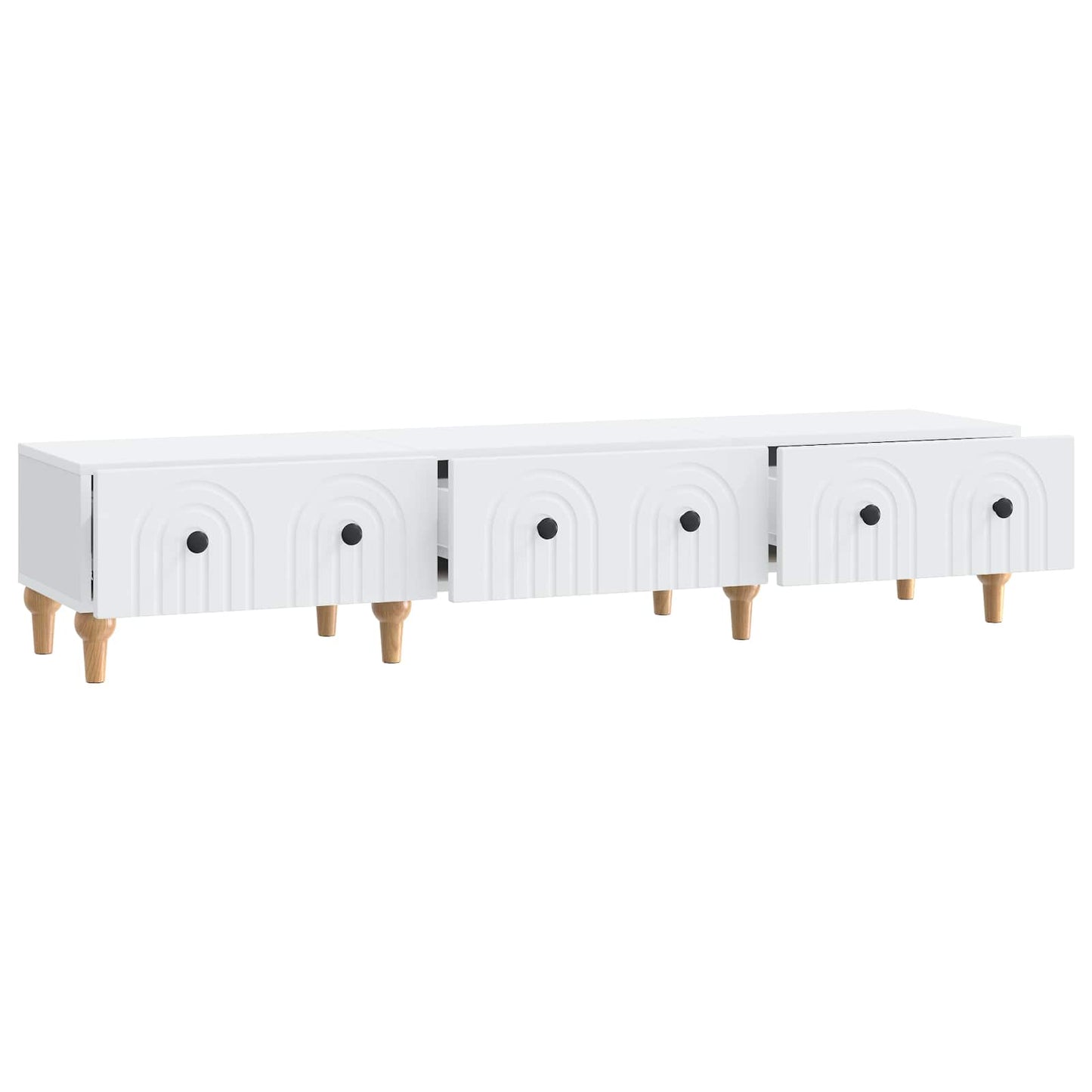 vidaXL Ντουλάπι TV Λευκό 147 x 34,5 x 30 εκ Επεξεργασμένο Ξύλο