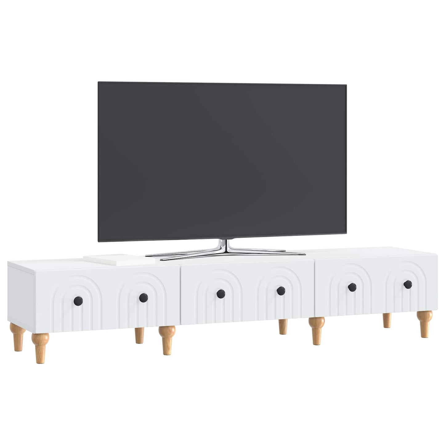 vidaXL Ντουλάπι TV Λευκό 147 x 34,5 x 30 εκ Επεξεργασμένο Ξύλο