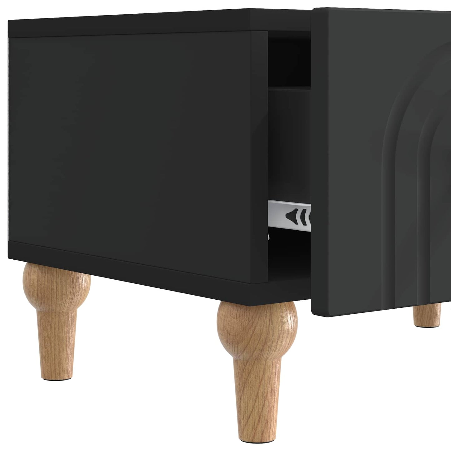 vidaXL Ντουλάπι TV Μαύρο 147 x 34,5 x 30 εκ Επεξεργασμένο Ξύλο