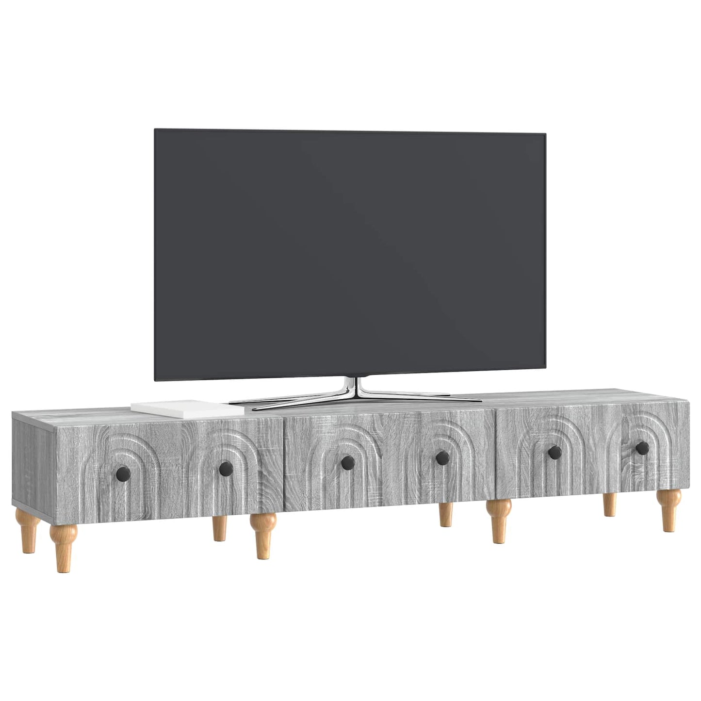 vidaXL Ντουλάπι TV Γκρι Sonoma 147 x 34,5 x 30 εκ Επεξεργασμένο Ξύλο