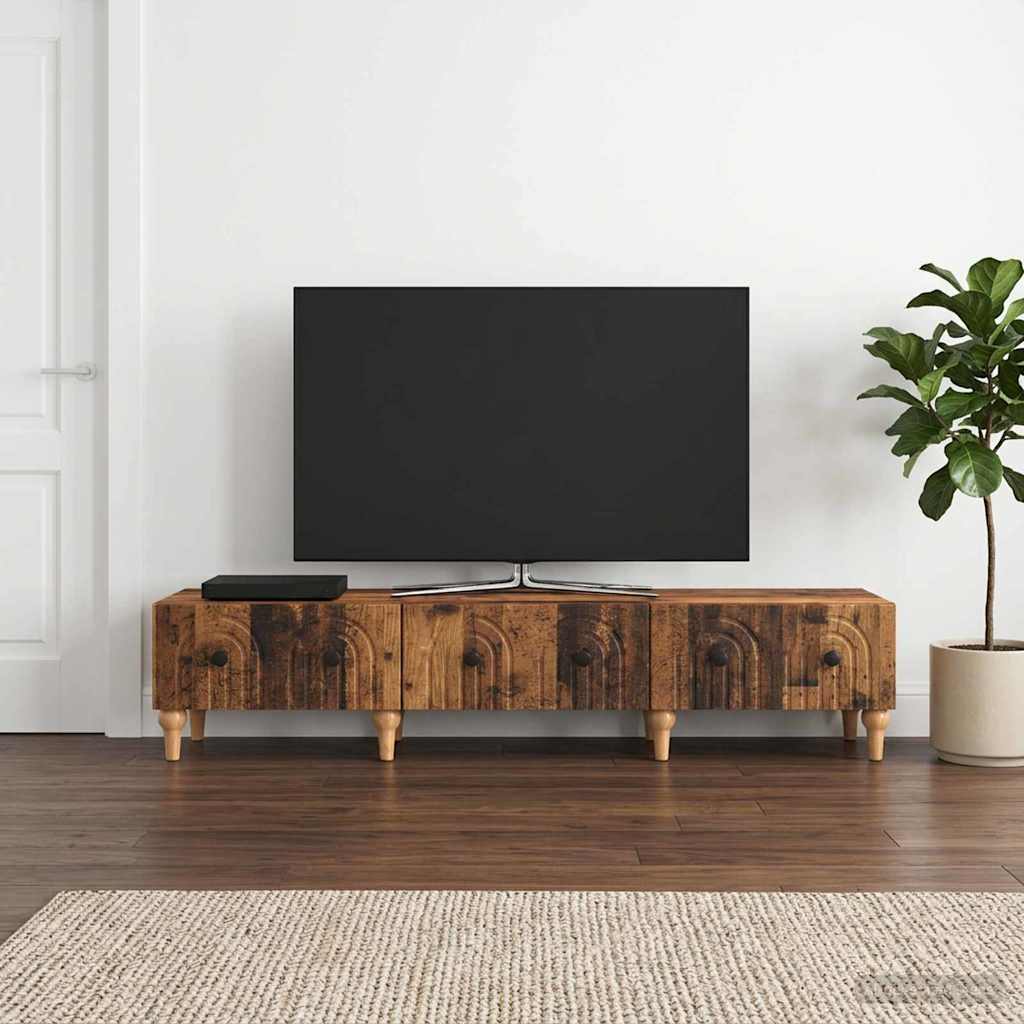 vidaXL Ντουλάπι TV με συρτάρι Παλαιωμένο ξύλο 147 x 34,5 x 30 εκ