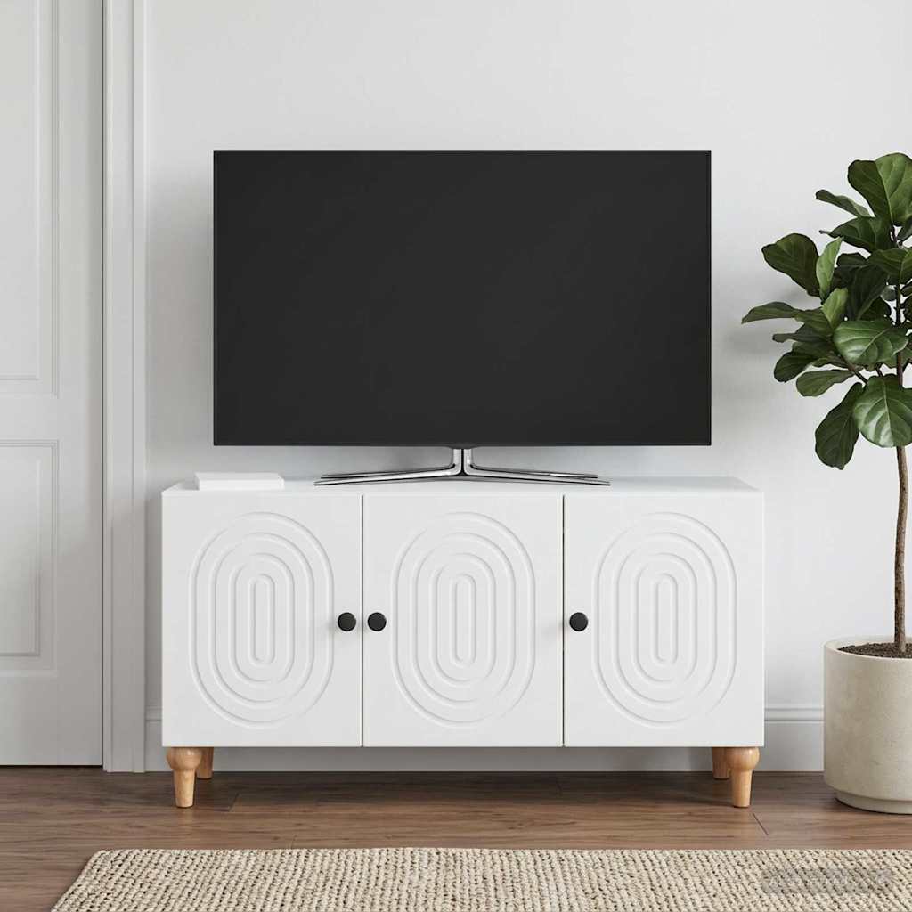 vidaXL Ντουλάπι TV Λευκό 99 x 34,5 x 50 εκ. Επεξεργασμένο Ξύλο