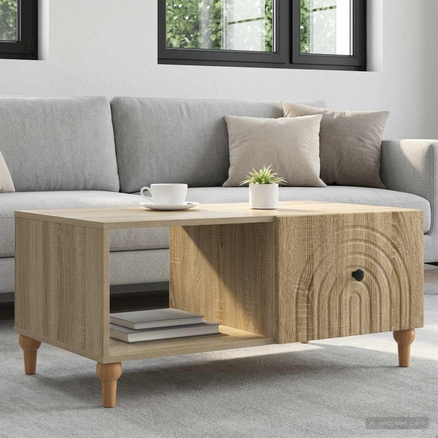 vidaXL Τραπεζάκι σαλονιού Sonoma Δρυς 90 x 50 x 40 cm