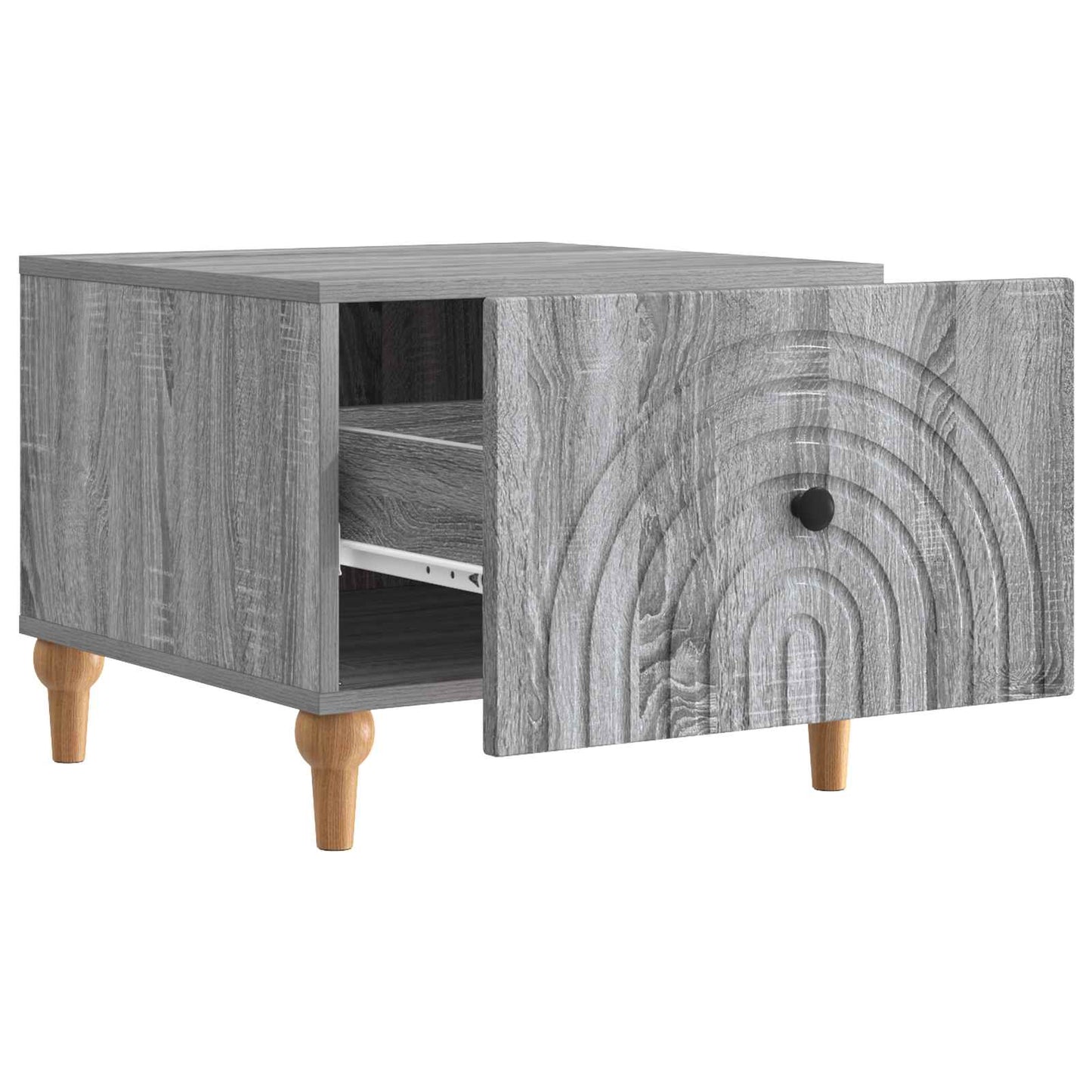 vidaXL Τραπεζάκι σαλονιού με συρτάρι Γκρι Sonoma 49 x 50 x 40 εκ