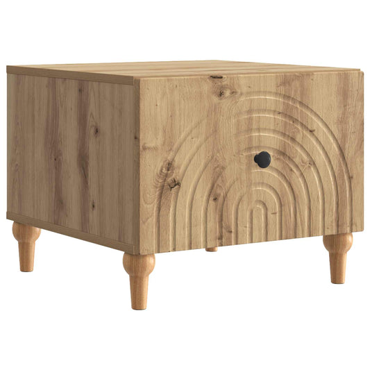 vidaXL Τραπεζάκι σαλονιού με συρτάρι Artisan Δρυς 49 x 50 x 40 εκ