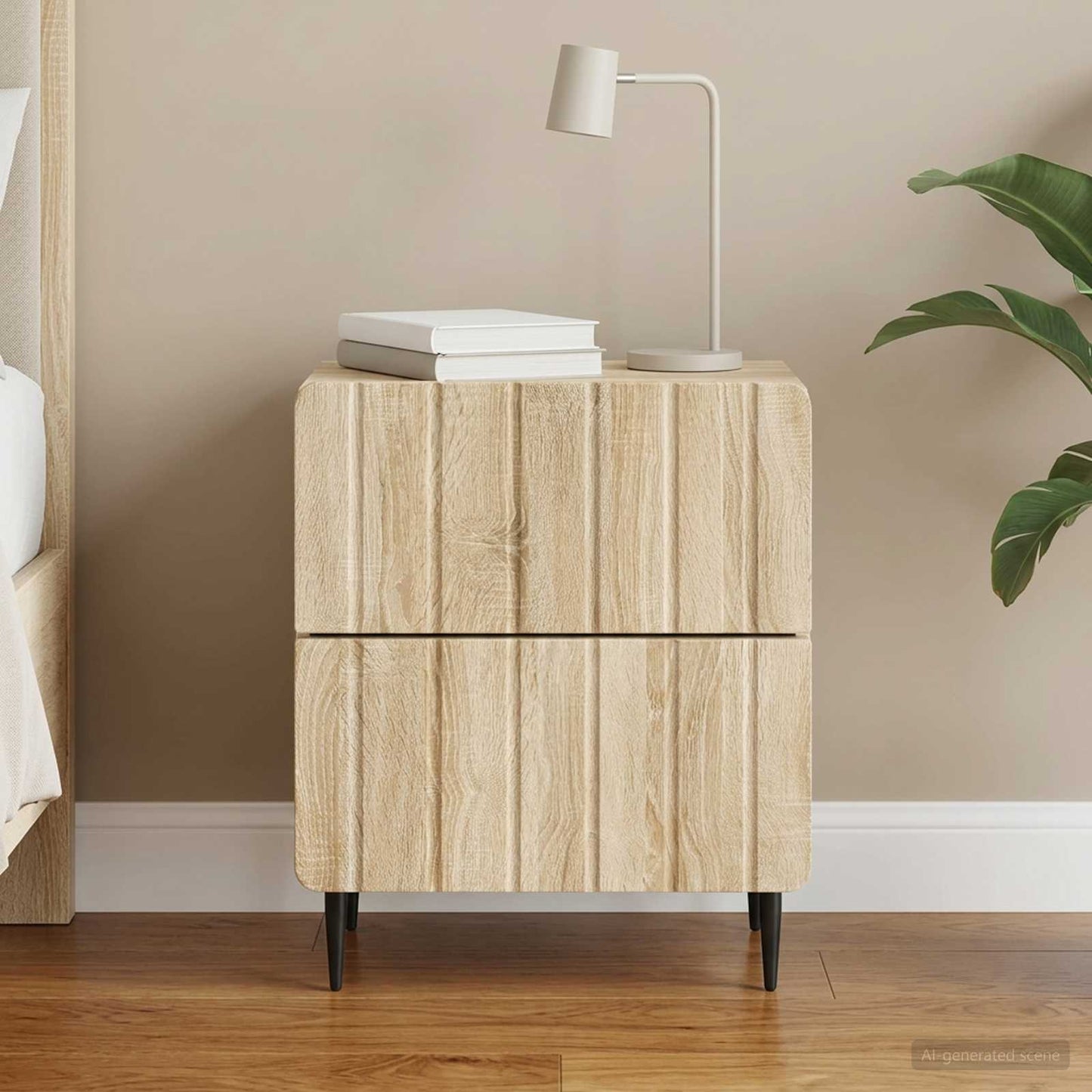 vidaXL Κομοδίνο Sonoma Δρυς 43 x 34,5 x 49,5 εκ Επεξεργασμένο Ξύλο