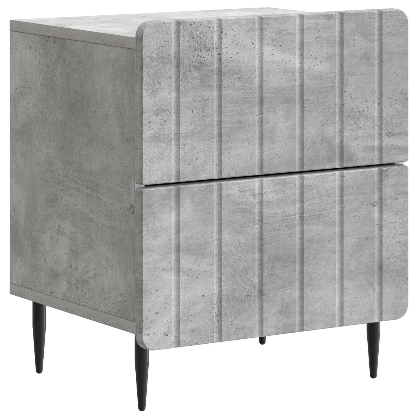 vidaXL Κομοδίνο 2 τμχ. Γκρι Σκυροδέματος 43 x 34,5 x 49,5 εκ