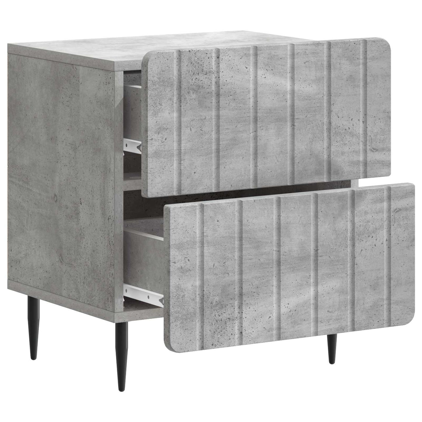 vidaXL Κομοδίνο 2 τμχ. Γκρι Σκυροδέματος 43 x 34,5 x 49,5 εκ