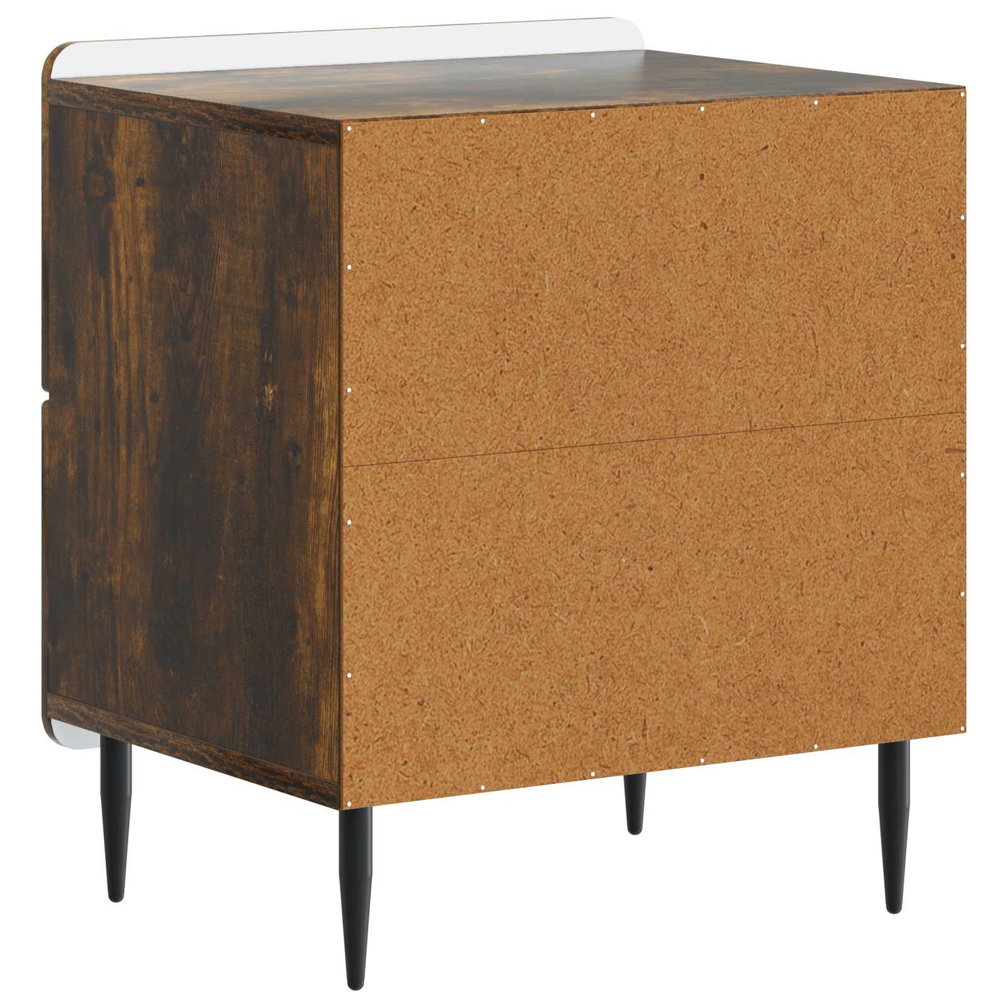 vidaXL Κομοδίνο 2 τμχ. Καπνισμένο Ξύλο Δρυός 43 x 34,5 x 49,5 εκ