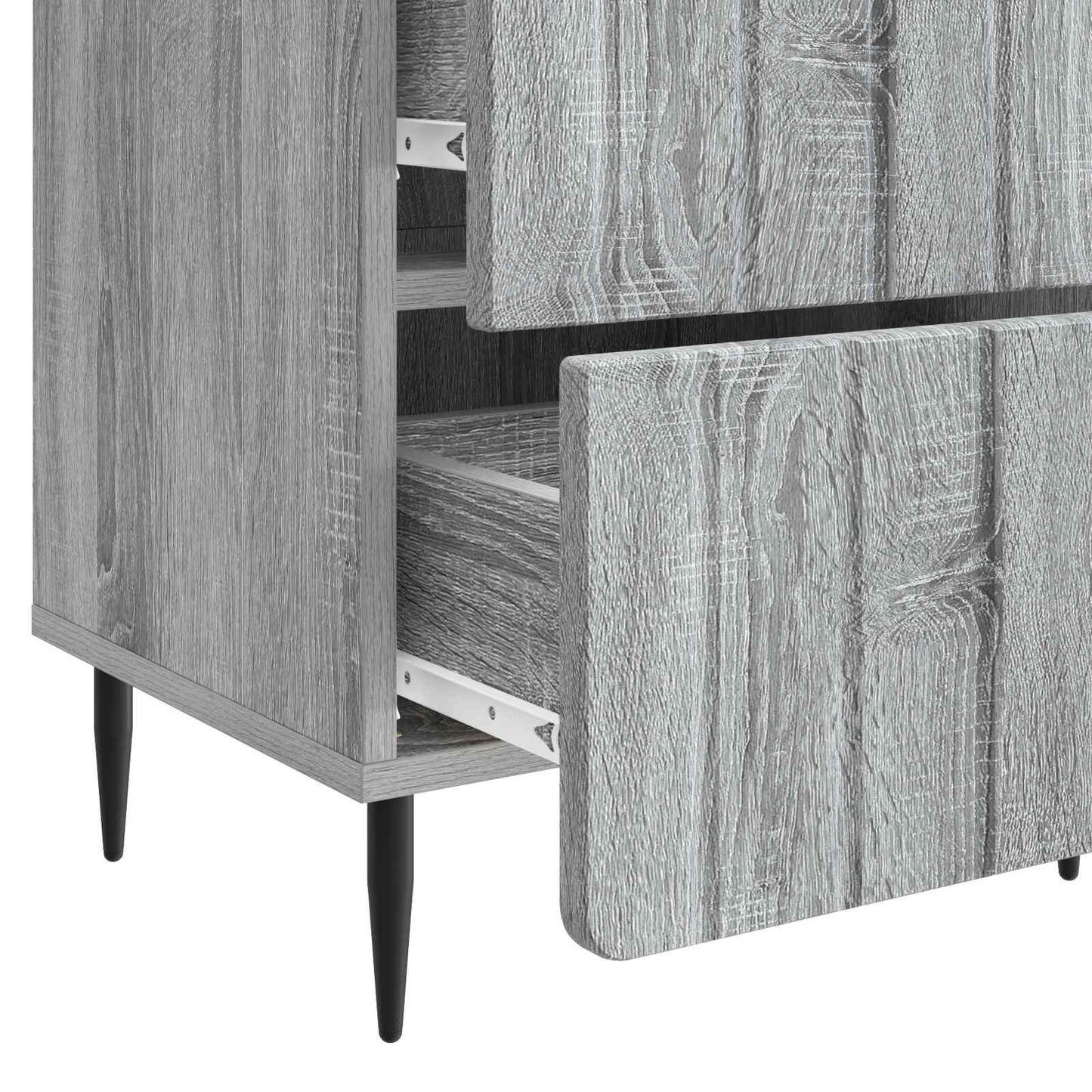vidaXL Κομοδίνο 2 τμχ. Γκρι Sonoma 43 x 34,5 x 49,5 εκ