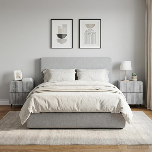 vidaXL Κομοδίνο 2 τμχ. Γκρι Sonoma 43 x 34,5 x 49,5 εκ