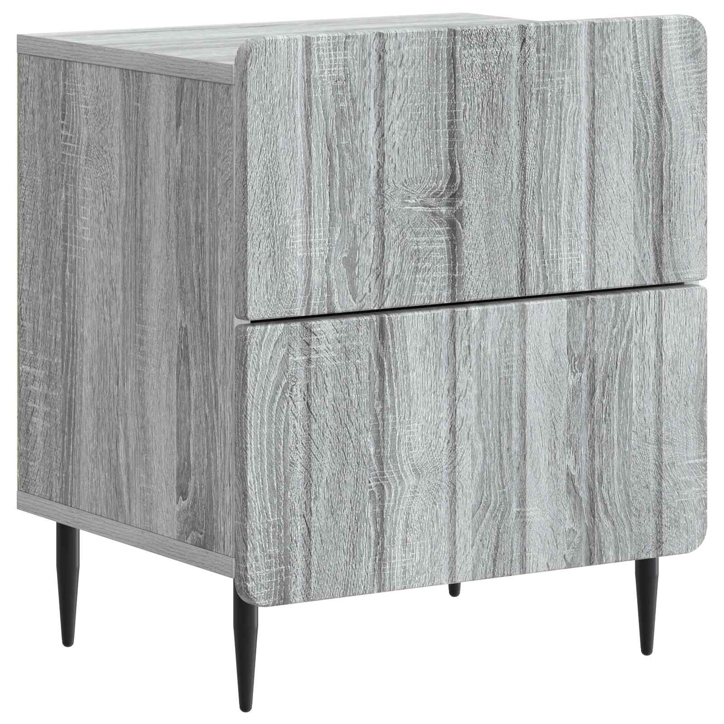 vidaXL Κομοδίνο 2 τμχ. Γκρι Sonoma 43 x 34,5 x 49,5 εκ