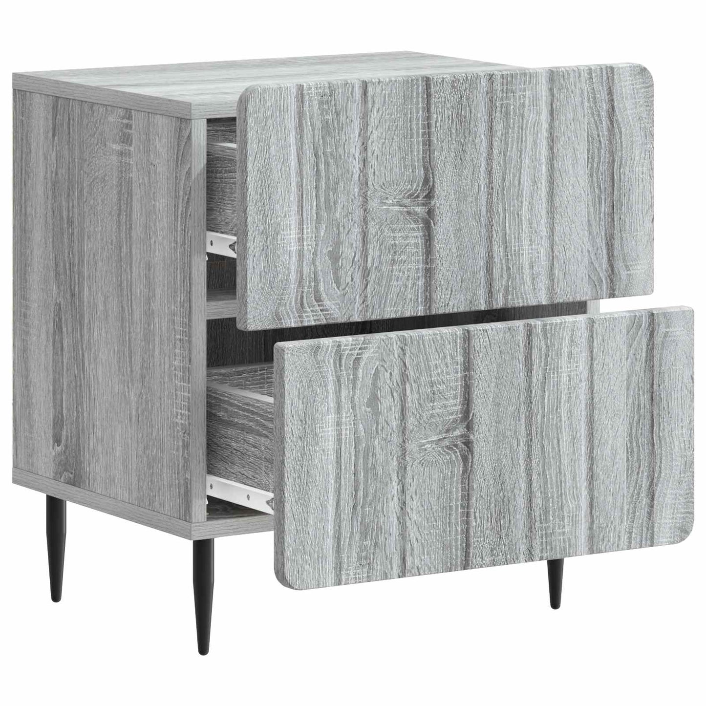 vidaXL Κομοδίνο 2 τμχ. Γκρι Sonoma 43 x 34,5 x 49,5 εκ