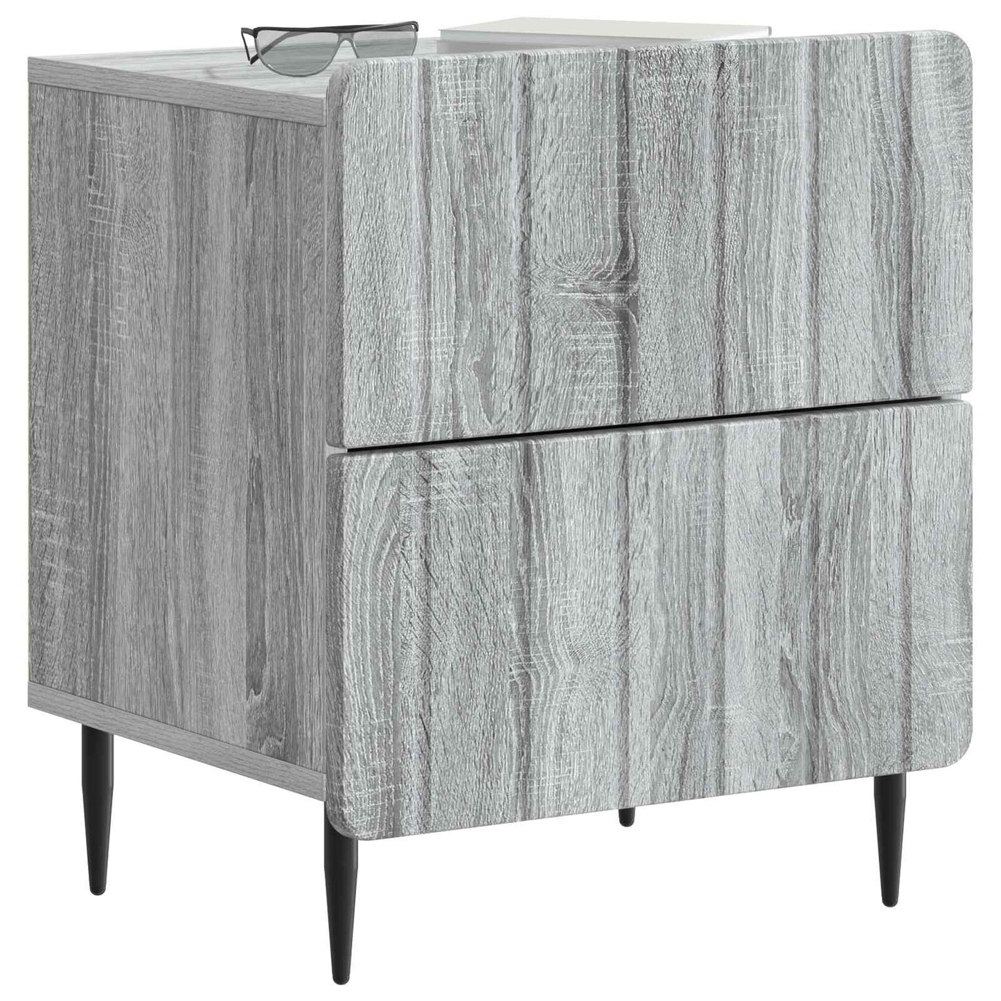 vidaXL Κομοδίνο 2 τμχ. Γκρι Sonoma 43 x 34,5 x 49,5 εκ