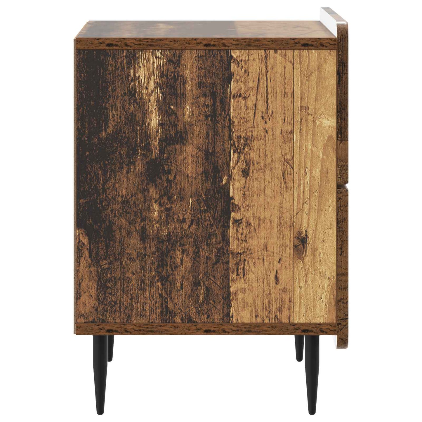 vidaXL Κομοδίνο 2 τμχ. Παλαιωμένο ξύλο 43 x 34,5 x 49,5 εκ